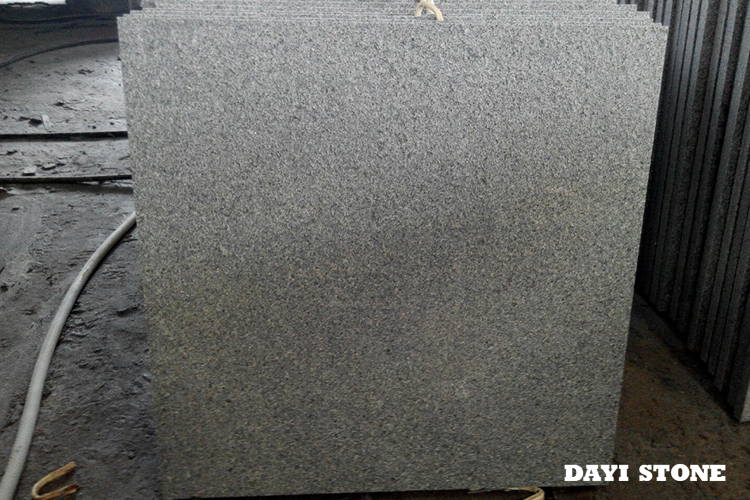 Paving Dark Grey Granite G654 Top flamed others sawn 40x40x3cm